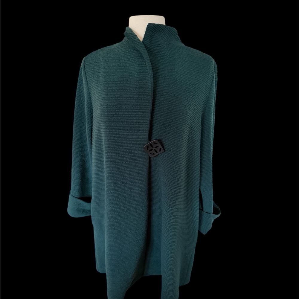 Chic Green Women's Sweater Coat by IC by Connie K